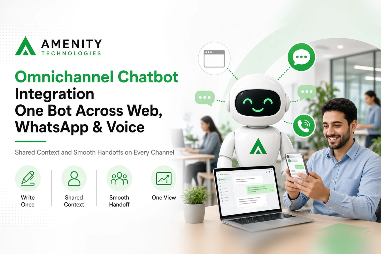 Omnichannel Chatbot Integration: One Bot Across Web, WhatsApp and Voice