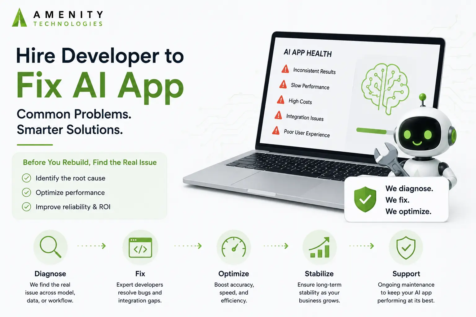 hire developer to fix AI app